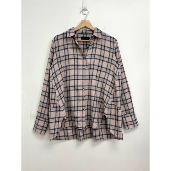 Hatch Maternity The Flannel Plaid Button-Down Soft Relaxed Shirt - Size 1/Small - Picture 2 of 10